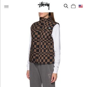 stussy sabi checker puffer vest S,M,L